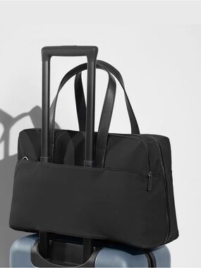Away Black Travel Tote with Luggage Sleeve